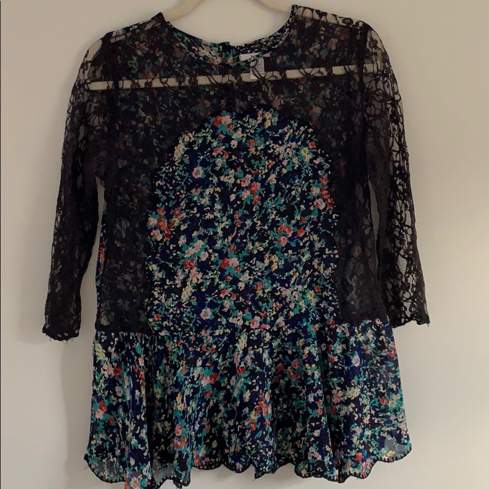 Floral peplum blouse